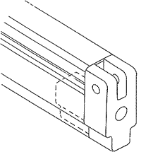 Headsail boom fitting, forward end