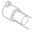 Headsale boom fitting, aft end