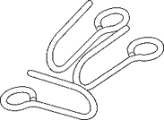 Hook, stainless steel, wire